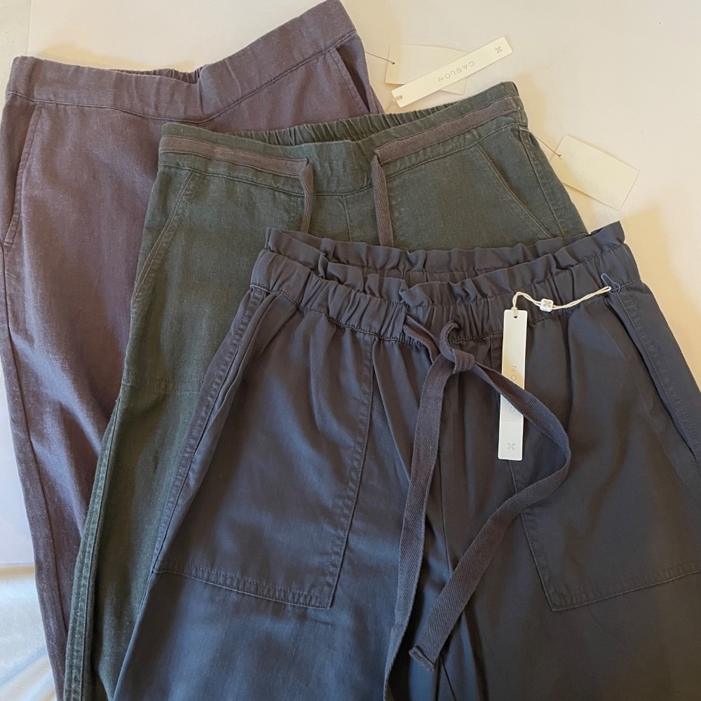 Caslon NWT 3 pair pants XXSP linen cotton